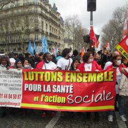 Lors de la manifestation parisienne du 30 janvier